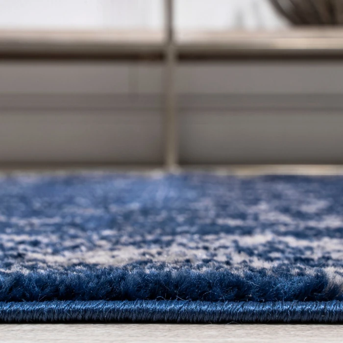 Soleiman Modern Persian Navy 2 ft. x 10 ft. Runner Rug