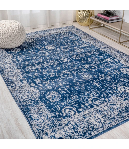 Soleiman Modern Persian Navy 4 ft. x 6 ft. Area Rug