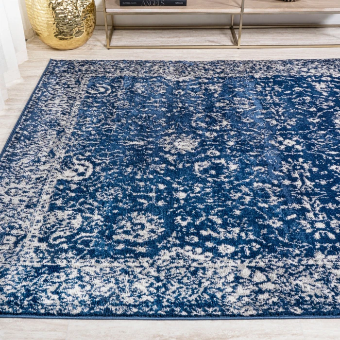 Soleiman Modern Persian Navy 5 ft. x 8 ft. Area Rug