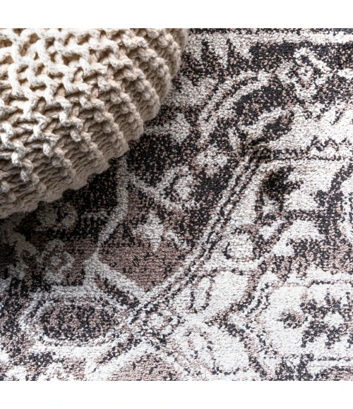 Scala Grand Medallion Ornate Brown/Ivory 8 ft. x 10 ft. Area Rug