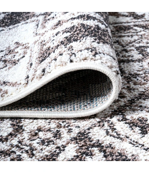 Scala Grand Medallion Ornate Brown/Ivory 2 ft. x 10 ft. Runner Rug