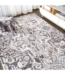 Jonathany Modern Persian MDP500A Brown/Ivory Area Rug 7 ft. 8 in. X 10 ft. Rectangle