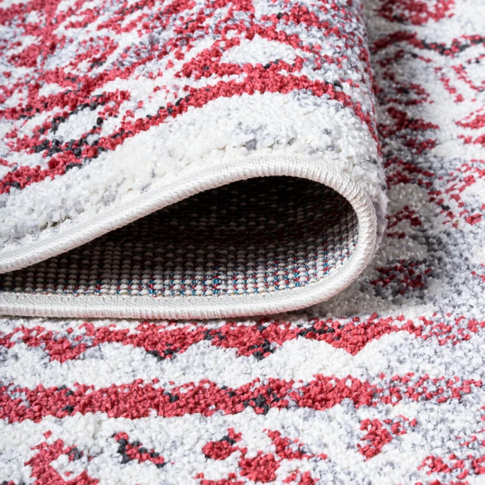 Boho Cottage Medallion Red/Ivory 2 ft. x 10 ft. Runner Rug