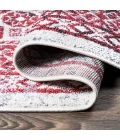 Boho Cottage Medallion Red/Ivory 2 ft. x 10 ft. Runner Rug