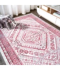 Boho Cottage Medallion Red/Ivory 3 ft. x 5 ft. Area Rug