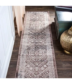 Jonathany Modern Persian MDP501B Brown/Ivory Area Rug 2 ft. X 8 ft. Runner