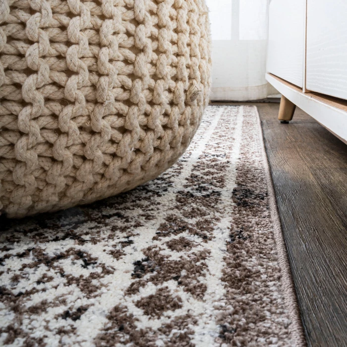Boho Cottage Medallion Brown/Ivory 2 ft. x 8 ft. Runner Rug