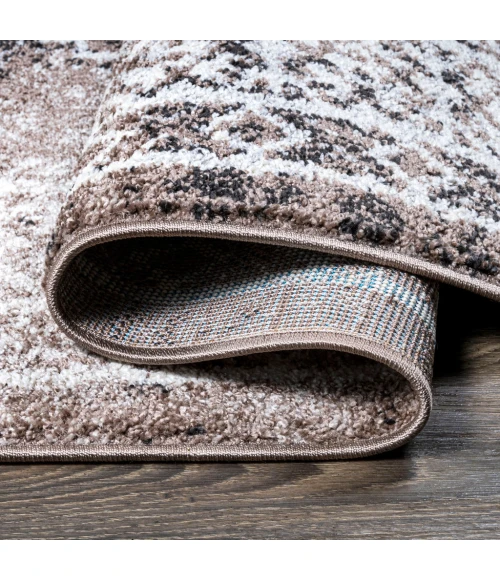 Boho Cottage Medallion Brown/Ivory 2 ft. x 8 ft. Runner Rug