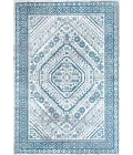Boho Cottage Medallion Blue/White 5 ft. x 8 ft. Area Rug