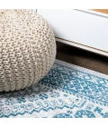 Boho Cottage Medallion Blue/White 2 ft. x 8 ft. Runner Rug