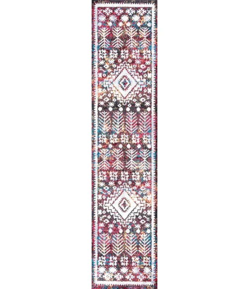 Dhiya Distressed Kilim Multi 2 ft. x 10 ft. Runner Rug
