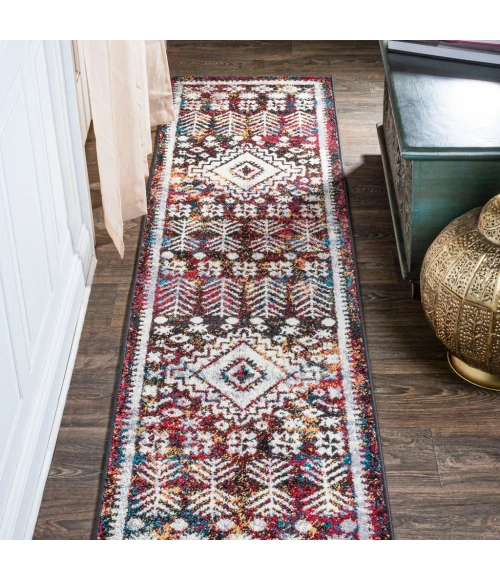 Dhiya Distressed Kilim Multi 2 ft. x 10 ft. Runner Rug