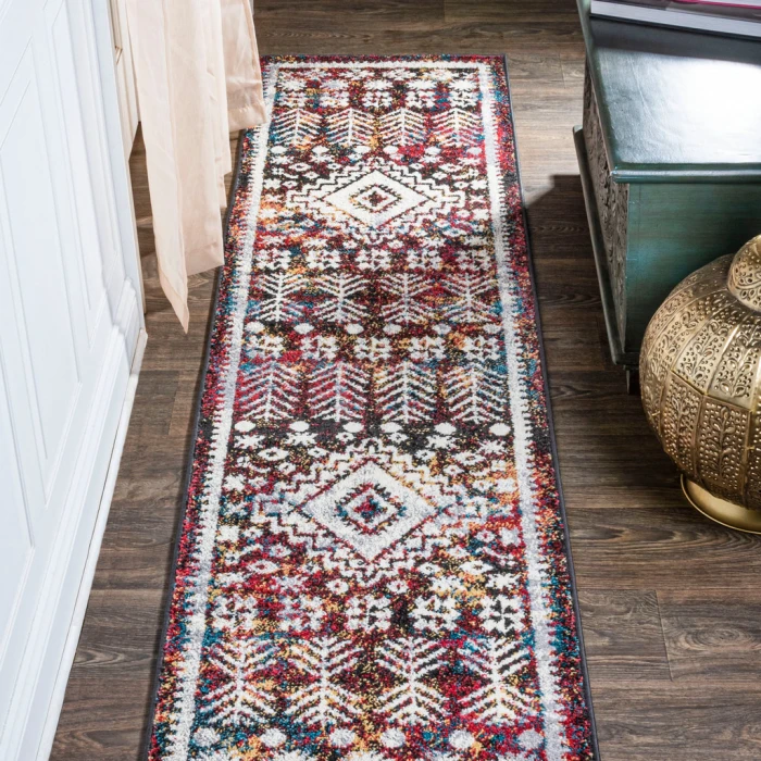 Dhiya Distressed Kilim Multi 2 ft. x 8 ft. Runner Rug