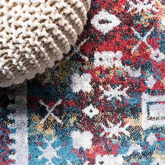 Dhiya Distressed Kilim Multi 2 ft. x 8 ft. Runner Rug