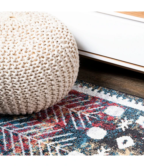 Dhiya Distressed Kilim Multi 2 ft. x 10 ft. Runner Rug