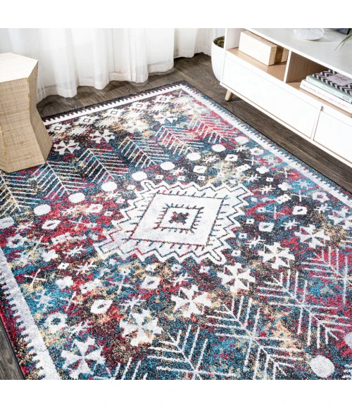 Dhiya Distressed Kilim Multi 8 ft. x 10 ft. Area Rug