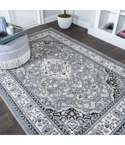 Jonathany Modern Persian MDP503A Gray/Ivory Area Rug 7 ft. 9 in. X 10 ft. Rectangle