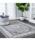 Palmette Modern Persian Floral Gray/Ivory 8 ft. x 10 ft. Area Rug