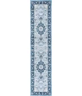 Palmette Modern Persian Floral Blue/Navy 2 ft. x 8 ft. Runner Rug