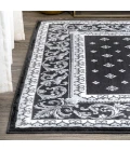 Acanthus French Border Black/Gray 5 ft. x 8 ft. Area Rug