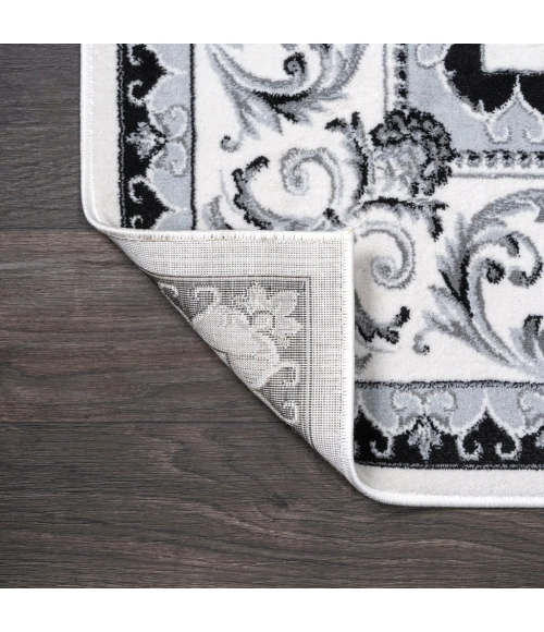 Acanthus French Border Cream/Light Gray 3 ft. x 5 ft. Area Rug