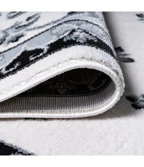 Acanthus French Border Cream/Light Gray 2 ft. x 8 ft. Runner Rug