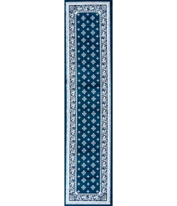 Jonathany Modern Persian MDP504C Navy/Blue Area Rug 2 ft. X 8 ft. Runner