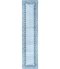 Jonathany Modern Persian MDP504E Blue/Navy Area Rug 2 ft. X 8 ft. Runner