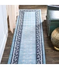 Acanthus French Border Blue/Navy 2 ft. x 8 ft. Runner Rug