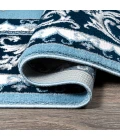 Acanthus French Border Blue/Navy 2 ft. x 8 ft. Runner Rug