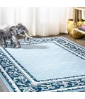 Acanthus French Border Blue/Navy 8 ft. x 10 ft. Area Rug