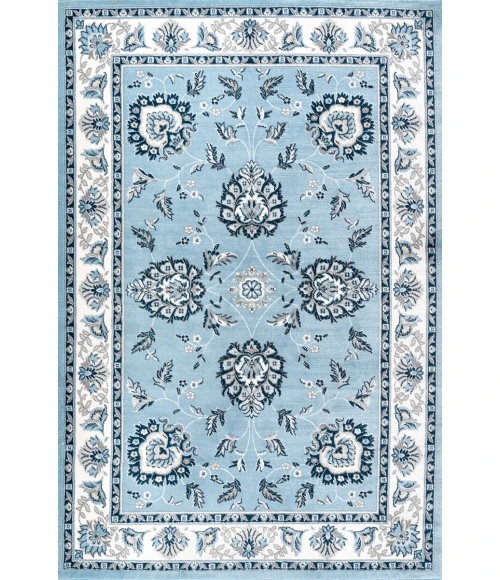 Cherie French Cottage Blue/Cream 8 ft. x 10 ft. Area Rug