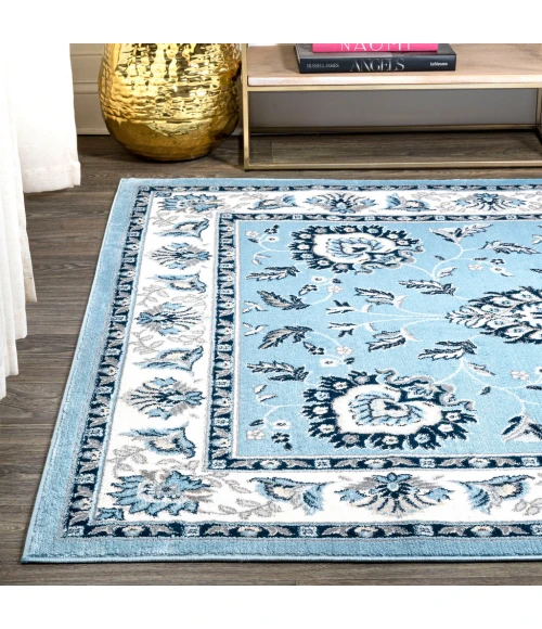 Cherie French Cottage Blue/Cream 8 ft. x 10 ft. Area Rug