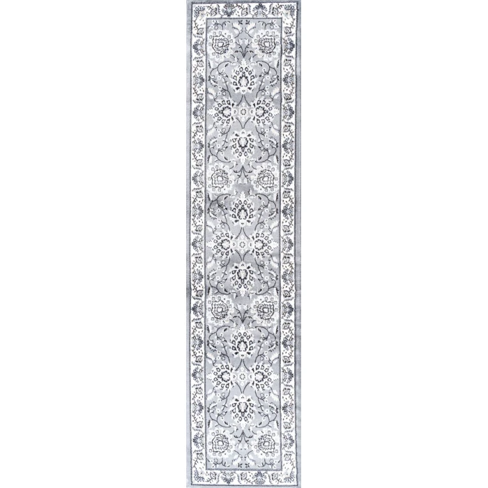 Cherie French Cottage Gray/Cream 2 ft. x 8 ft. Runner Rug