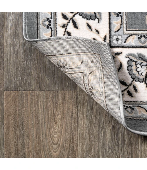 Cherie French Cottage Gray/Cream 2 ft. x 10 ft. Runner Rug