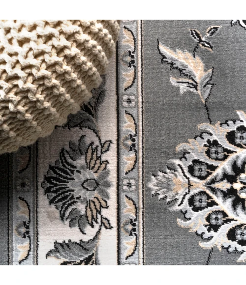 Cherie French Cottage Gray/Cream 2 ft. x 10 ft. Runner Rug