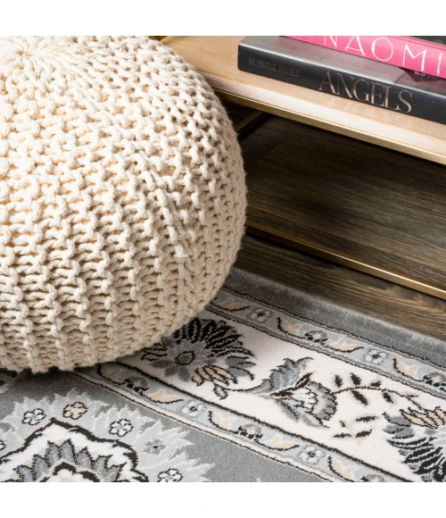 Cherie French Cottage Gray/Cream 2 ft. x 10 ft. Runner Rug