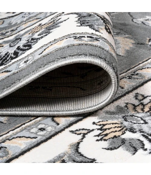 Cherie French Cottage Gray/Cream 2 ft. x 10 ft. Runner Rug