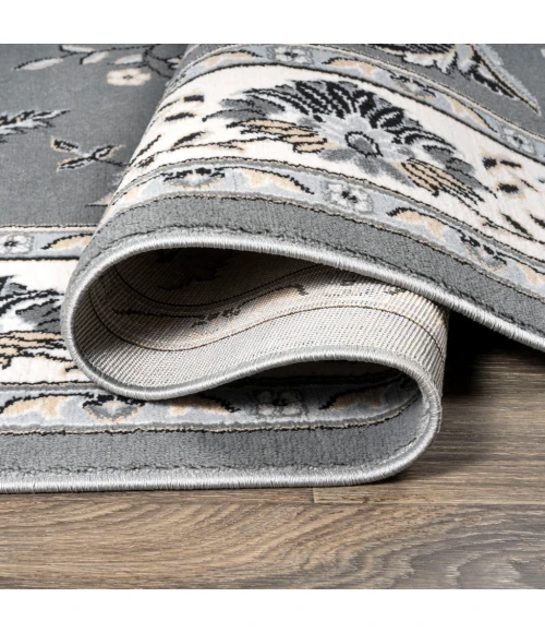 Cherie French Cottage Gray/Cream 2 ft. x 10 ft. Runner Rug