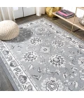 Cherie French Cottage Gray/Cream 4 ft. x 6 ft. Area Rug