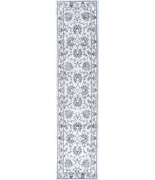 Cherie French Cottage Light Gray/Cream 2 ft. x 10 ft. Runner Rug