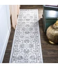 Cherie French Cottage Light Gray/Cream 2 ft. x 10 ft. Runner Rug