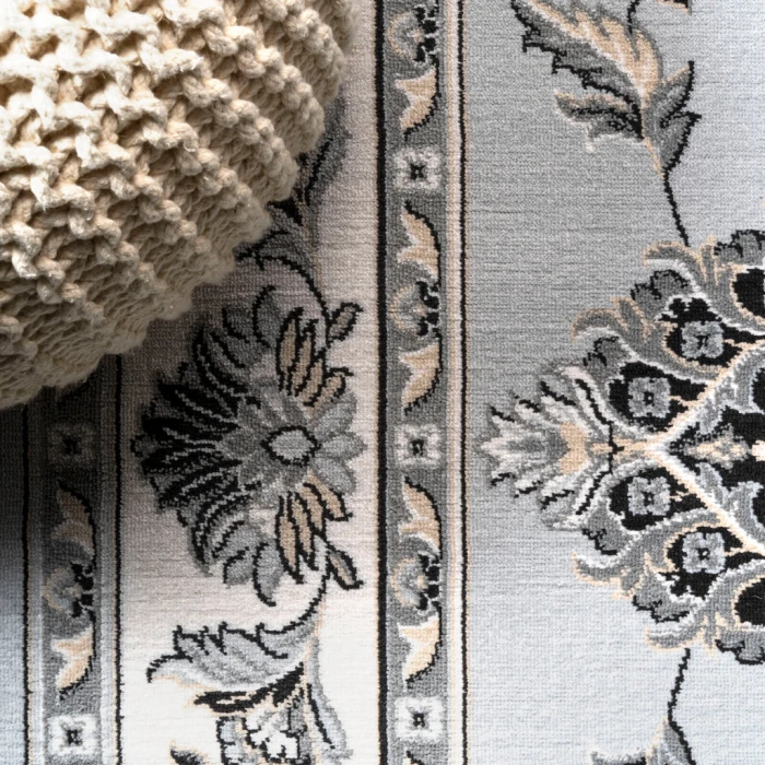 Cherie French Cottage Light Gray/Cream 3 ft. x 5 ft. Area Rug