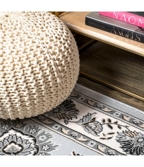 Cherie French Cottage Light Gray/Cream 2 ft. x 10 ft. Runner Rug