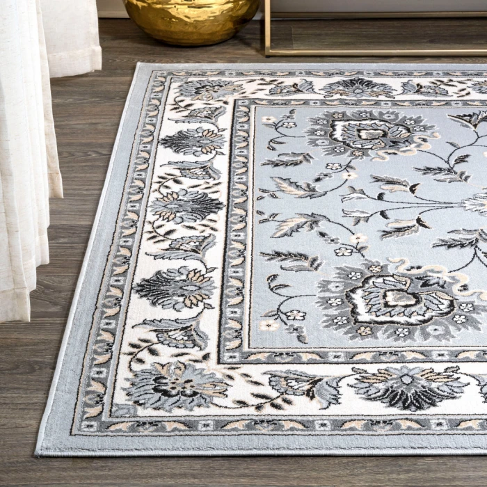 Cherie French Cottage Light Gray/Cream 3 ft. x 5 ft. Area Rug