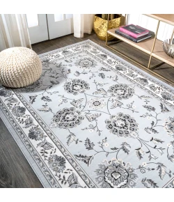 Jonathany Modern Persian MDP505C Light Gray/Cream Area Rug 7 ft. 8 in. X 10 ft. Rectangle