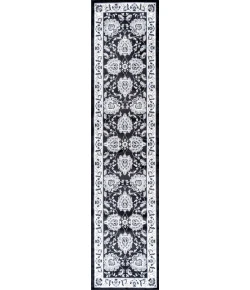 Jonathany Modern Persian MDP505D Black/Cream Area Rug 2 ft. X 10 ft. Runner