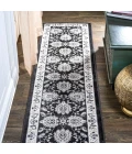 Cherie French Cottage Black/Cream 2 ft. x 10 ft. Runner Rug