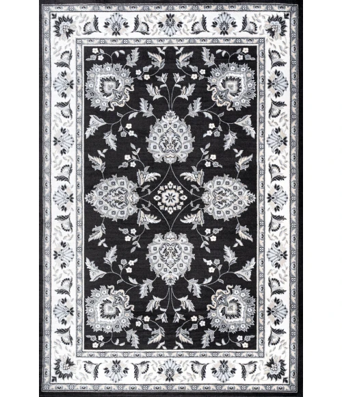 Cherie French Cottage Black/Cream 4 ft. x 6 ft. Area Rug