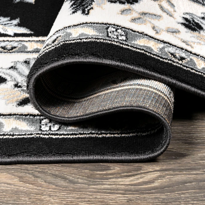 Cherie French Cottage Black/Cream 2 ft. x 10 ft. Runner Rug